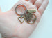Bronze Tree Keychain with Trust Tag Charm & Heart Charm