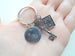 Religious Keychain, Key Charm, Holy Bible Charm & Pray Disc Charm, Religious Student Keychain