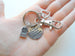 It Takes a Big Heart to Teach Little Minds Charm Keychain with Heart & Crayons Charm, and Swivel Clasp Hook, Teacher Appreciation Keychain