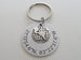 Custom World Globe Keychain with Engraved Aluminum Disc for Coordinates or Text, Couples or Best Friends Anniversary Keychain