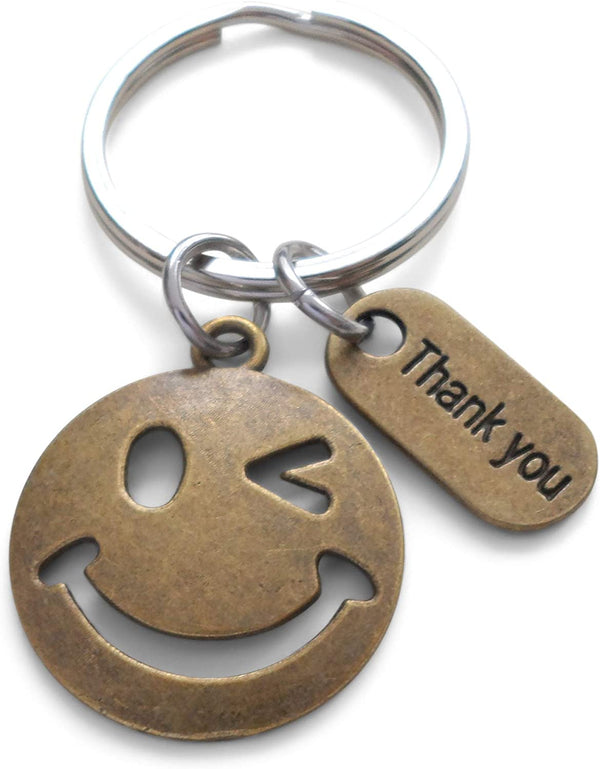 Bronze Smiley Face Volunteer Appreciation Gift - Thanks for Being a Joy to Work With, Thank You Gift