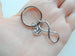 Double Infinity Charm Keychains with I Love You Heart Charms; Couple Keychains, Best Friends Keychains