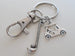 Golf Keychain with Golf Club Charm, Golf Cart Charm, and Swivel Clasp, Golfer or Coach Keychain
