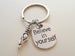 Ballet Keychain with Ballet Shoe Charm and Believe in Yourself Charm, Ballerina or Coach Keychain