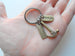 Bronze Hammer Charm Keychain with Ruler Charm and Thank You Charm, Handy Worker Keychain