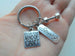 Fitness & Exercise Encouragement Keychain with Weight Charm, Strong Charm & "Clear Your Mind of Can't" Charm, Health Keychain