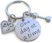 Physical Therapist Appreciation Gift Keychain, Thank You Gift for Physical Therapist, PT, Weight & One Day At a Time Charm