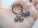 Bicycle Charm Keychain with Bike & Be Safe Charm, Biker Keychain