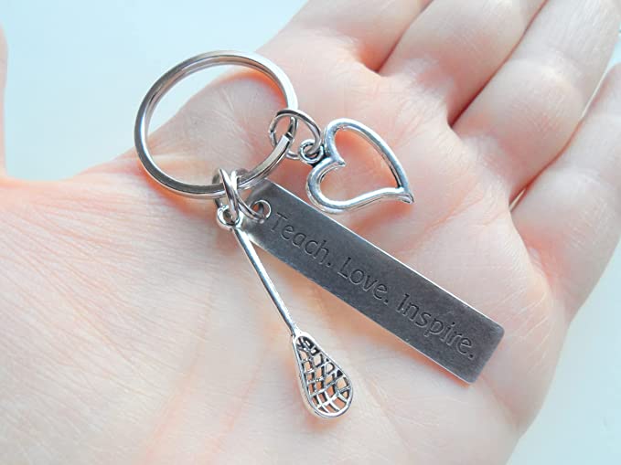 JewelryEveryday Lacrosse Coach Keychain