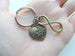 Bronze Anchor Keychain with Love Heart Charm - You're the Anchor in my Life; Couples Keychain