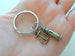 Bronze Lighthouse Keychain With Anchor Charm- I'd Be Lost Without You; Couples Keychain