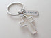 Cross Keychain with Faith Tag Charm, Religious Keychain