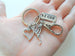 Cheerleader Charm Keychain with Heart & I Can Charm and Swivel Clasp, Cheerleading Keychain