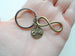 Bronze Pinky Promise Charm and Infinity Charm Keychain; Best Friend and Couples Keychain