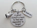 Coach Appreciation Keychain with "A Great Coach is Hard to Find and Impossible to Forget" Disc Charm (With Megaphone Charm)