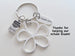 Flower Charm Keychain with Crayons, and Thank You Tag, Teacher or School Volunteer Appreciation - Thanks for Helping Our School Bloom