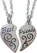 Best Friend Necklace Set, Connecting Heart Charms