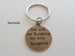 Bronze Sun Face Charm Keychain with Saying "You Are My Sunshine My Only Sunshine" on Backside