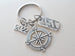Find Joy in the Journey Compass Charm Keychain