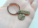 Double Keychain Set, Bronze Pinky Promise & Love Tag Charm Keychains, Best Friend or Couples Keychains
