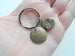 Bronze Pinky Promise Charm With Live Laugh Love Disc Charm, Couples Keychain
