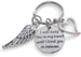 "I Will Hold You in My Heart Until I Hold You in Heaven" Saying Keychain With Wing & Heart Charm