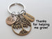 Speech Therapist Appreciation Keychain, Speech Language Pathologist Keychain with Bronze Tree, SLP Disc, and Thank You Charm