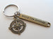 Bronze Enjoy the Journey Compass Charm Keychain - Graduation Keychain, Encouragement Keychain
