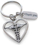 Heart Medical Charm Keychain, Nurse Appreciation Gift Keychain, Employee Gift, Coworker Gift, Work Team Gift, Thank you Gift, RN Gift