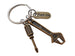 Bronze Wrench Charm Keychain with Screwdriver Charm and Thank You Charm, Mechanic or Plumber Keychain