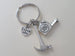 Hammer Charm Keychain with Tape Measure Charm and I Love You Heart Charm