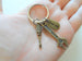 Bronze Wrench Charm Keychain with Screwdriver Charm and Thank You Charm, Mechanic or Plumber Keychain