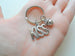 Acorn Keychain with Kiss Word Charm - Peter Pan's Kiss