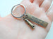 Custom Bronze Lighthouse Keychain with Engraved Tag for Couples or Best Friends, Anniversary Gift Keychain