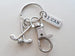 Golf Keychain with I Can Charm and Swivel Clasp, Swimmer or Coach Keychain