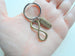 Bronze Infinity Charm Keychain with Forever Tag; Anniversary Couples Keychain