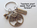 Teacher Keychain, Inspire Tag, Bronze Tree, Thank You & Seeds Charm - Teachers Plant Seeds That Grow Forever