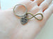 Bronze Infinity Charm Keychain & Heart Tag with 19 Tally Marks for Couples 19 Year Anniversary