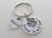 Custom Forever in My Heart Disc & Paw Charm Keychain, Pet Loss Gift, With Custom Engraved Heart Tag, Dog Memorial Keychain