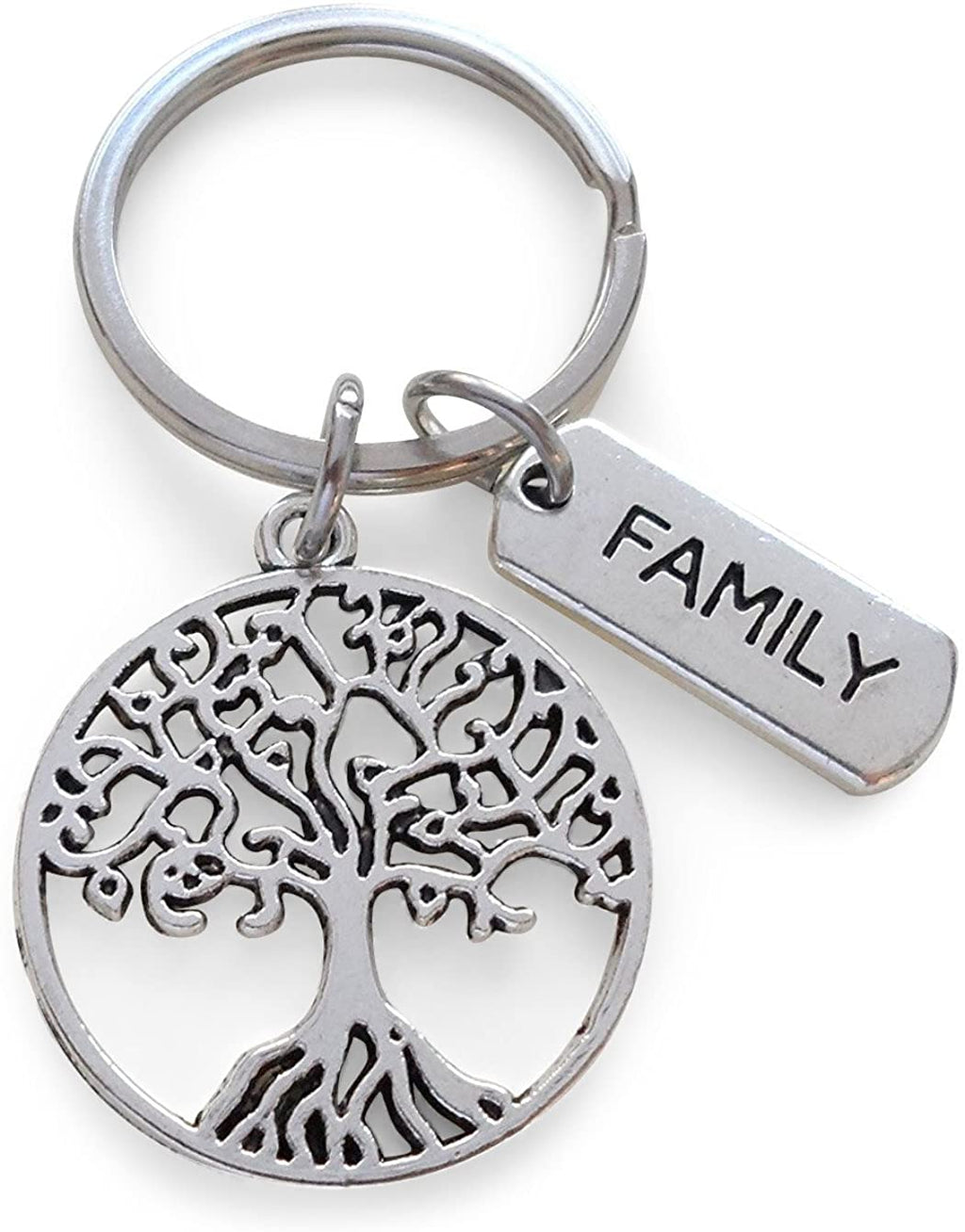 Family Tree Keychain, Family Reunion Gift - Our Roots Are As One