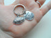 Football Keychain with Football Charm and Believe in Yourself Charm, Football Player or Coach Keychain