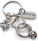 Stethoscope & Clover Charm Keychain, Nurse Gift, Hospital Staff Appreciation Gift, Medical Team Gift, Thank You Gift