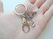 Golf Keychain with Golf Club Charm, Golf Cart Charm, and Swivel Clasp, Golfer or Coach Keychain