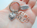 Occupational Therapist Keychain with Puzzle Charm, OT Heart, and Thank You Charm, OT Appreciation Gift