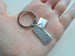 Computer Keyboard Charm Keychain with Envelope Charm; Secretary, Receptionist, Office Staff, or Employee Keychain