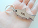 Custom Personalized Wood Fish Keychain, Engraved Anniversary Gift, Husband Wife Key Chain, Boyfriend Girlfriend Gift, Customized Couples Keychain