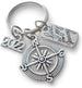 Find Joy in the Journey Compass Charm Keychain