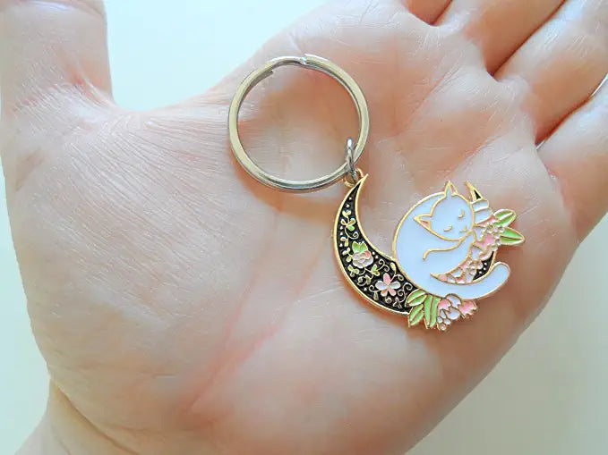 Moon Charm Keychain