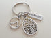Yoga Keychain, Namaste Tag Charm, Teardrop Lotus Flower Charm, and Downward Dog Pose Charm
