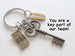 Bronze Key & Money Charm Keychain, Cashier Team, Convenience Store Employee Appreciation, Grocery Store Staff, Thank You Keychain